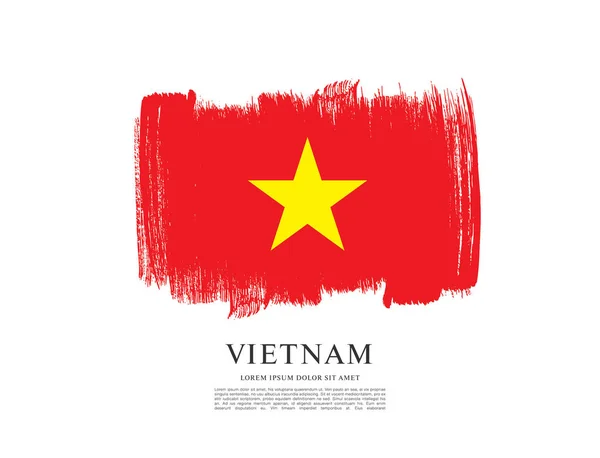 Templat banner bendera Vietnam - Stok Vektor