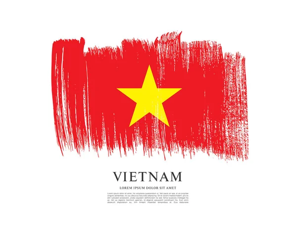 Templat banner bendera Vietnam - Stok Vektor