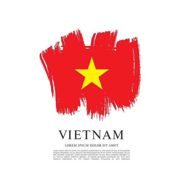 Bandiera del Vietnam modello banner — Vettoriale Stock