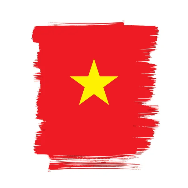 Bandera de Vietnam banner plantilla — Archivo Imágenes Vectoriales