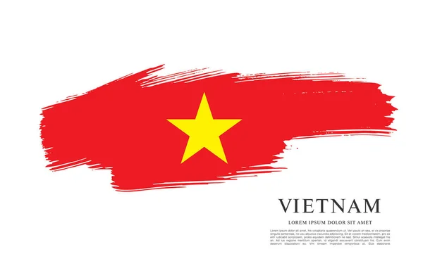 Templat banner bendera Vietnam - Stok Vektor