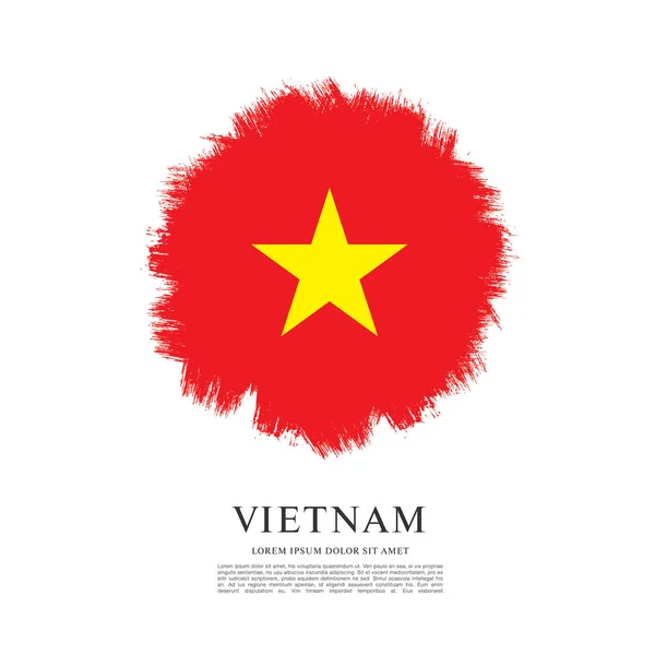 Bandera de Vietnam banner plantilla — Vector de stock