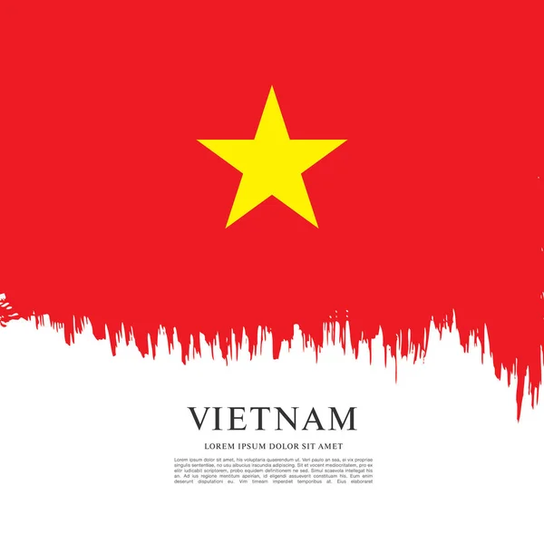 Templat banner bendera Vietnam - Stok Vektor