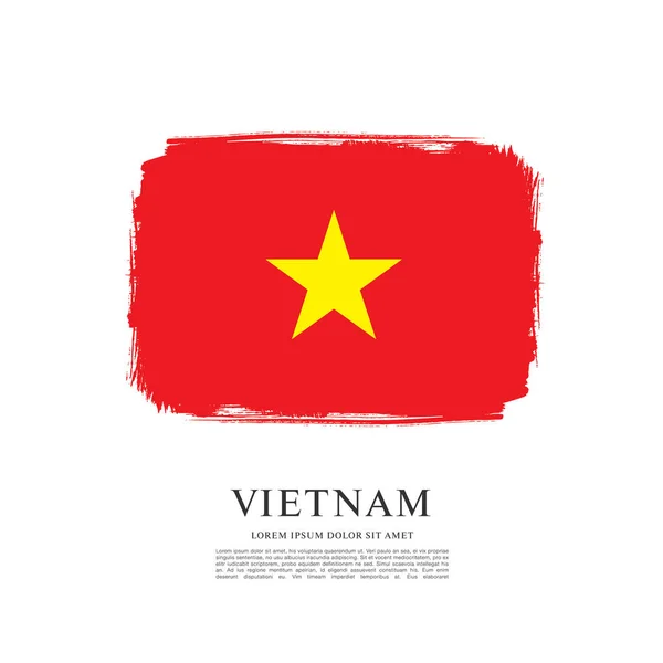 Bandiera del Vietnam modello banner — Vettoriale Stock