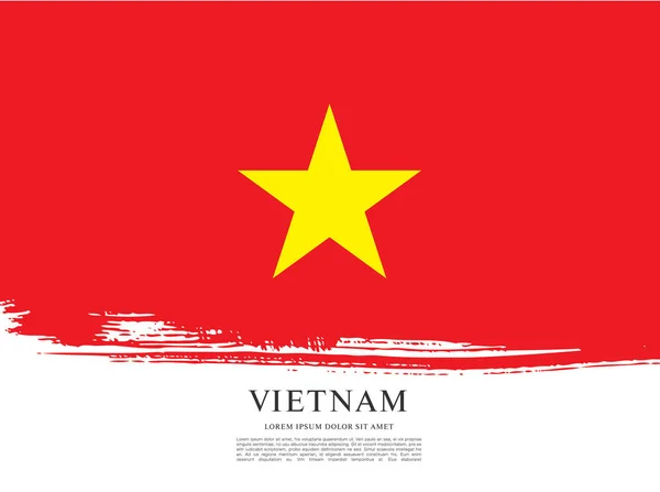 Bandera de Vietnam banner plantilla — Vector de stock