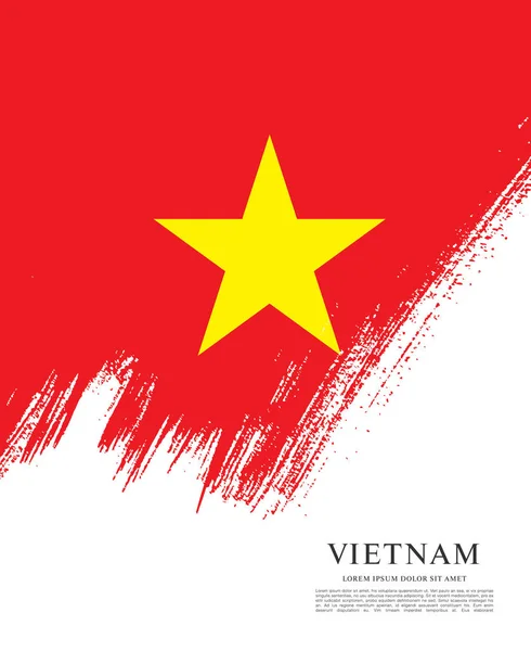 Templat banner bendera Vietnam - Stok Vektor