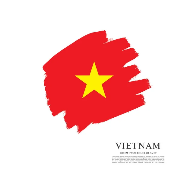 Templat banner bendera Vietnam - Stok Vektor