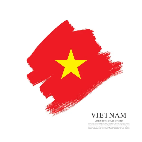 Templat banner bendera Vietnam - Stok Vektor