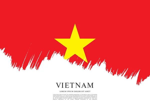Flagga av Vietnam banner mall — Stock vektor