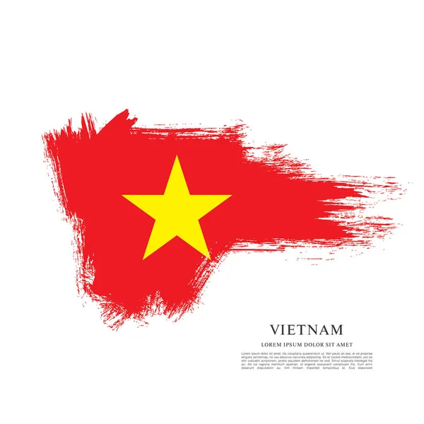 Templat banner bendera Vietnam - Stok Vektor