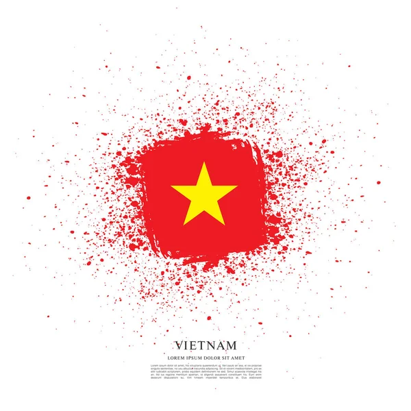 Modèle de bannière Drapeau du Vietnam — Image vectorielle
