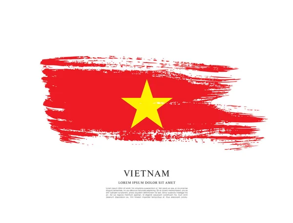 Bandiera del Vietnam modello banner — Vettoriale Stock