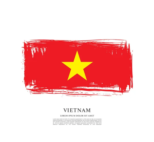 Templat banner bendera Vietnam - Stok Vektor