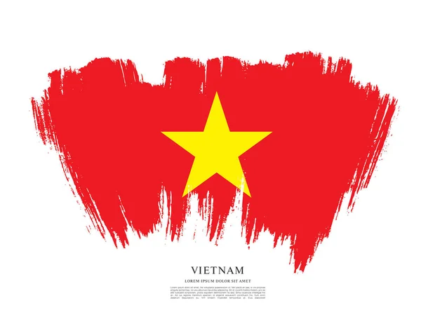 Templat banner bendera Vietnam - Stok Vektor