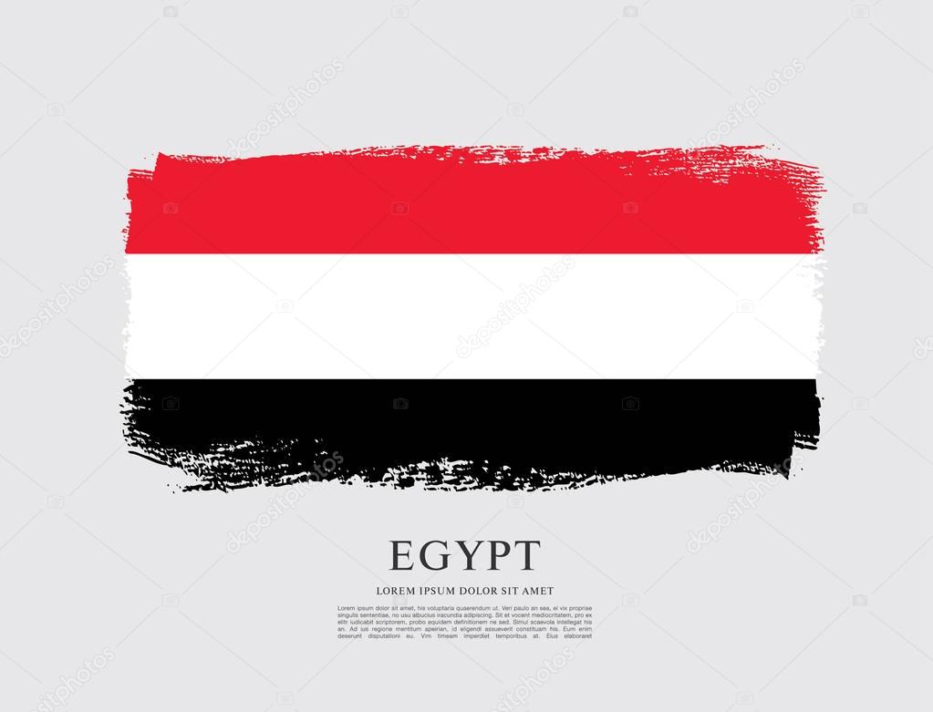 Flag of Egypt banner template