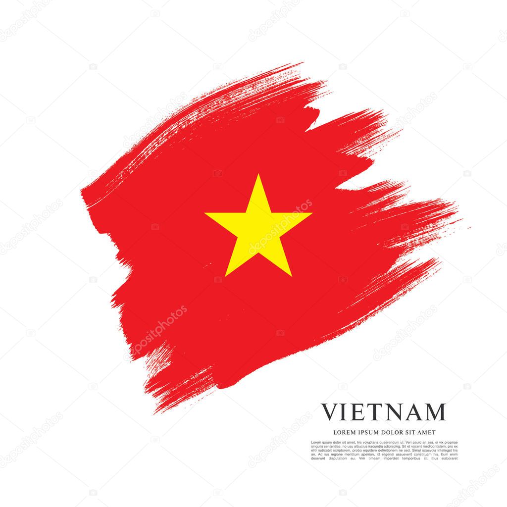 Flag of Vietnam banner template