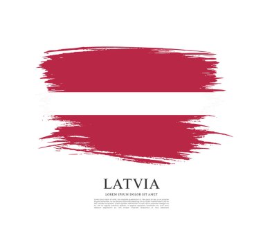 Flag of Latvia banner clipart