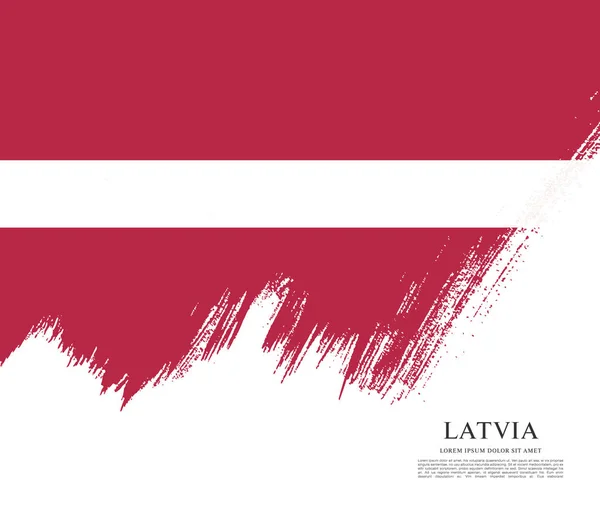 Flagga av Lettland banner — Stock vektor