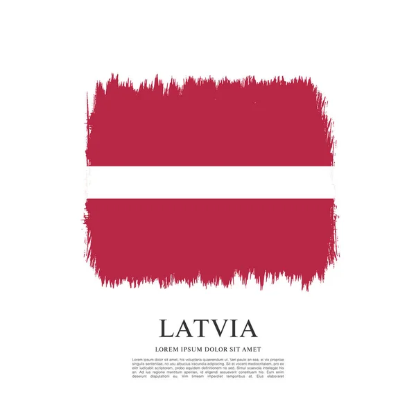 国旗的拉脱维亚旗帜 — 图库矢量图片