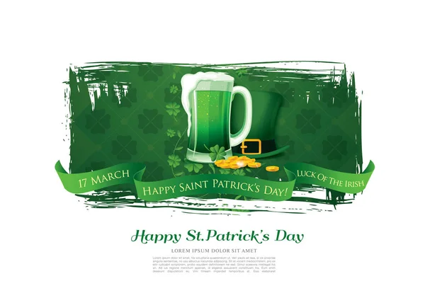 Feliz día de San Patricio . — Vector de stock