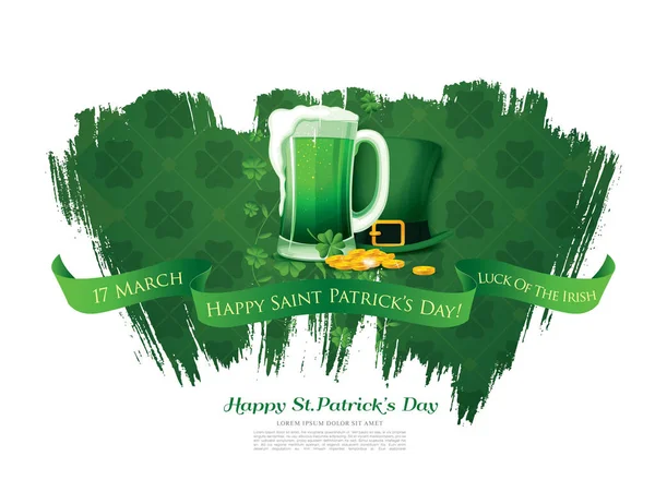 Feliz día de San Patricio . — Vector de stock