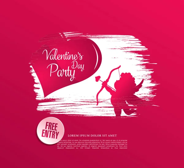 Плакат на День Святого Валентина — стоковый вектор