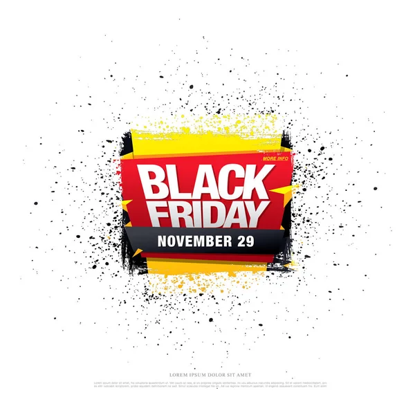 Koop banner voor Black Friday — Stockvector