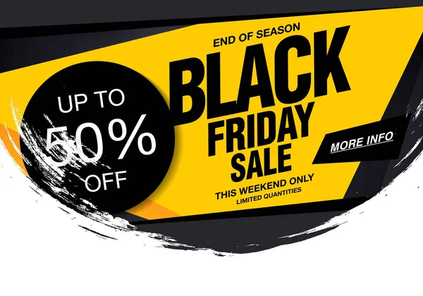 Koop banner voor Black Friday — Stockvector