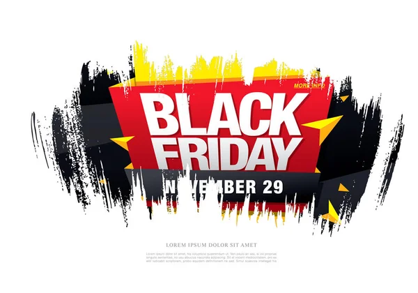 Sale banner for black friday — Stock Vector