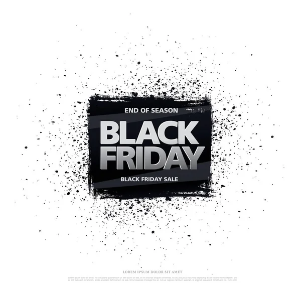 Koop banner voor Black Friday — Stockvector