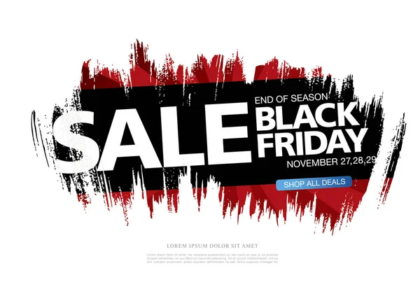 Försäljning banner för Black Friday — Stock vektor