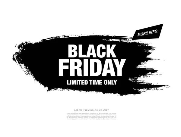 Koop banner voor Black Friday — Stockvector