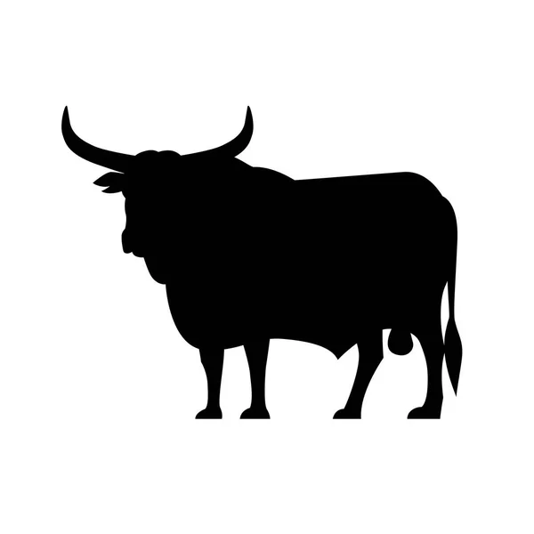 Black bull logo — Stock Vector