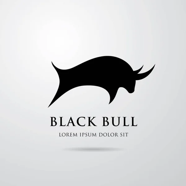 Logotipo de touro preto —  Vetores de Stock