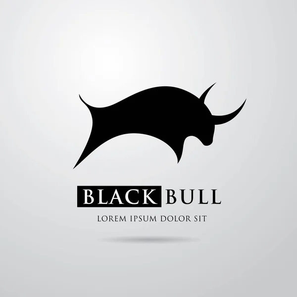 Logotipo de touro preto —  Vetores de Stock