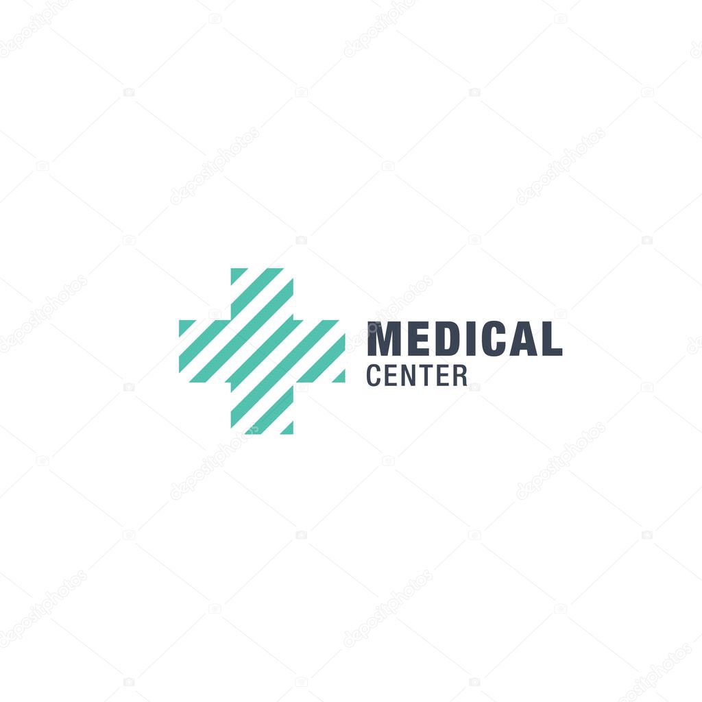 Medicine logo design on white background