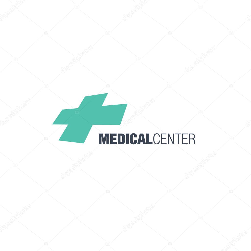 Medicine logo design on white background