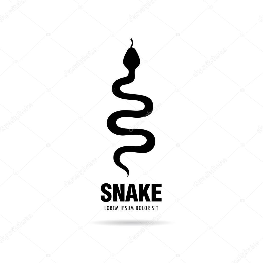 Snake logo design on white background