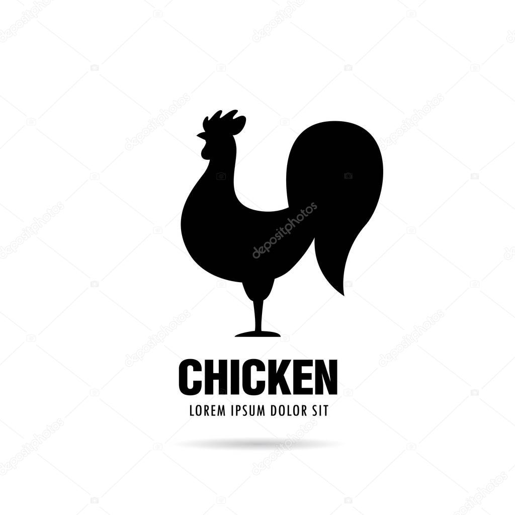 Chicken logo design on white background