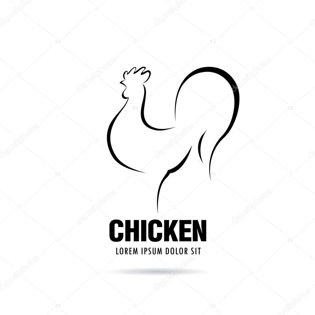 Chicken logo design on white background