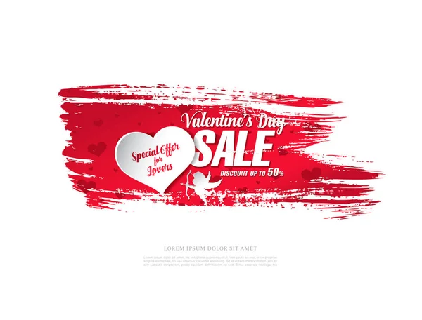 Banner de venta San Valentín — Vector de stock