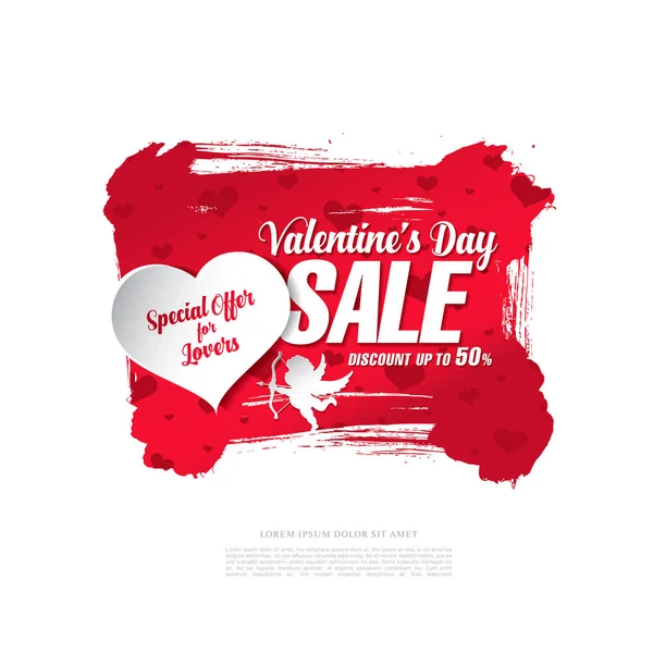Valentýnský plakát prodeje — Stockový vektor