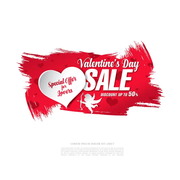 Banner de venta San Valentín — Vector de stock