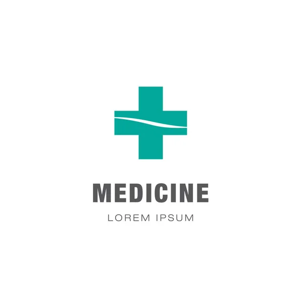 Medicine logo design with medical cross — Stock Vector