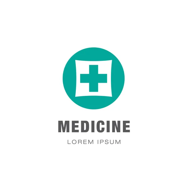 Medicin logo design med medicinsk kors – Stock-vektor