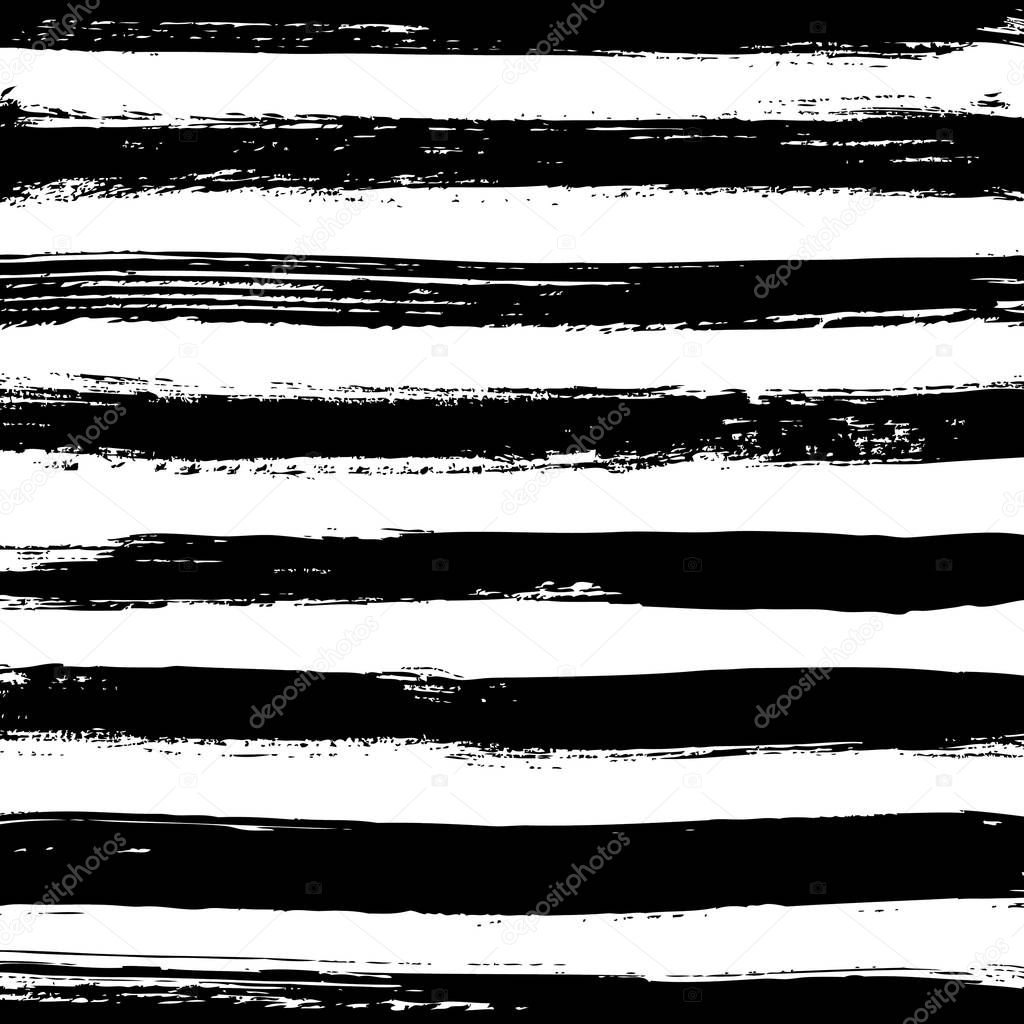 black horizontal hand drawn stripes