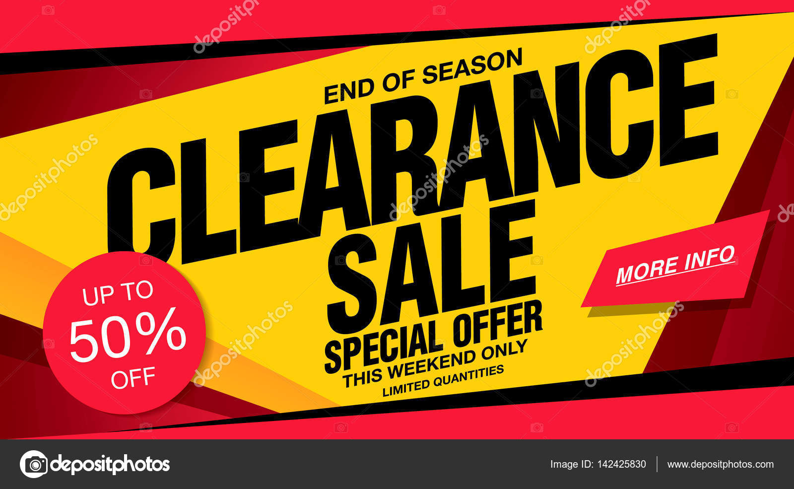 Colorful sale banner for clearance Stock Vector by ©Igor_Vkv 142425830