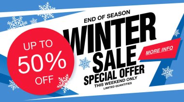 Kış indirimi afişi 