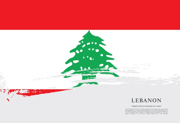 Bandera de lebanon banner — Vector de stock