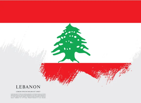 Flagg Libanon banner — Stock vektor